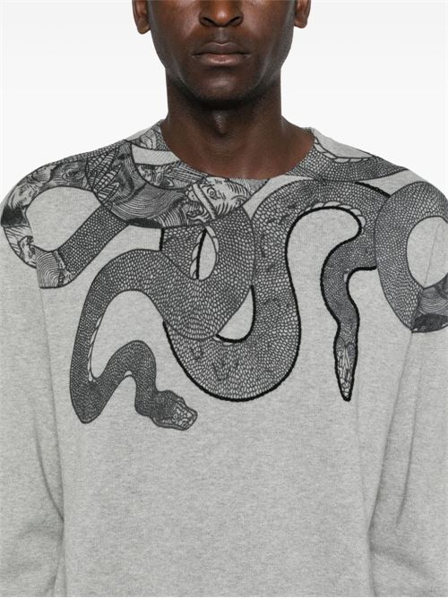 Maglia uomo grigia snake JUST CAVALLI | 77OAFM36CMF13829